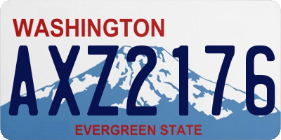 WA license plate AXZ2176