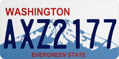 WA license plate AXZ2177