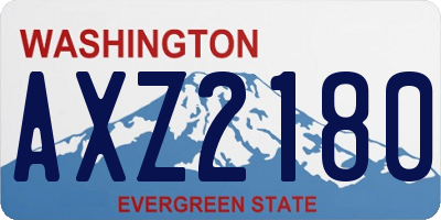 WA license plate AXZ2180