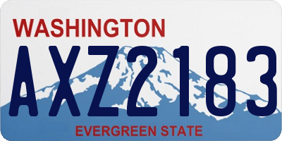 WA license plate AXZ2183