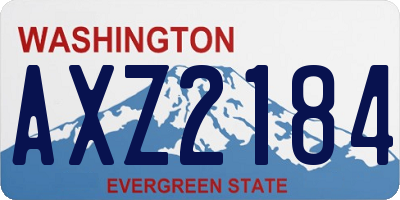 WA license plate AXZ2184
