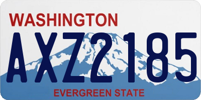 WA license plate AXZ2185