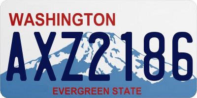 WA license plate AXZ2186