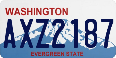 WA license plate AXZ2187