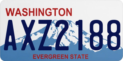 WA license plate AXZ2188