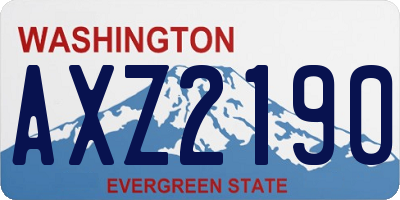 WA license plate AXZ2190