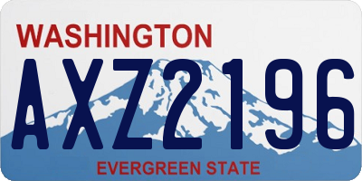 WA license plate AXZ2196