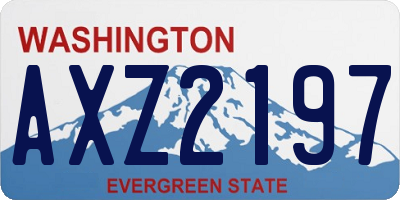 WA license plate AXZ2197