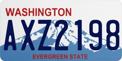 WA license plate AXZ2198