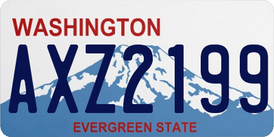 WA license plate AXZ2199