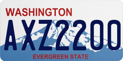 WA license plate AXZ2200
