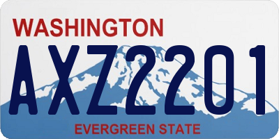 WA license plate AXZ2201