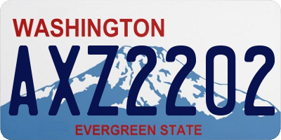 WA license plate AXZ2202