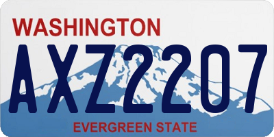 WA license plate AXZ2207