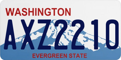 WA license plate AXZ2210
