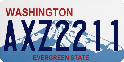 WA license plate AXZ2211