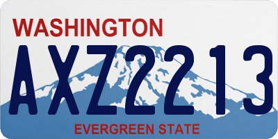 WA license plate AXZ2213