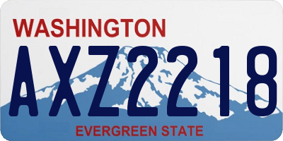 WA license plate AXZ2218