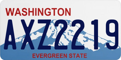 WA license plate AXZ2219