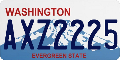 WA license plate AXZ2225