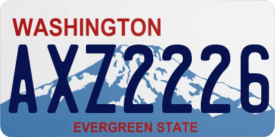 WA license plate AXZ2226