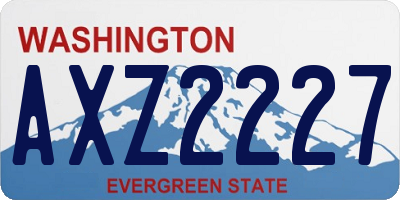 WA license plate AXZ2227