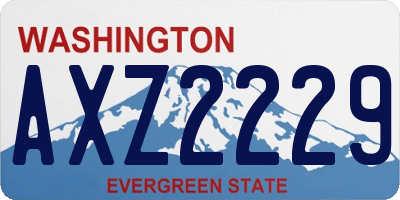 WA license plate AXZ2229