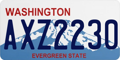 WA license plate AXZ2230