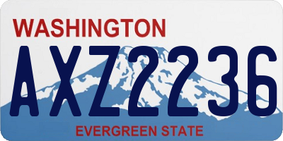 WA license plate AXZ2236