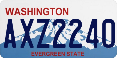 WA license plate AXZ2240