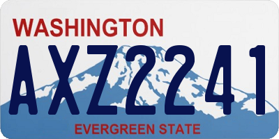 WA license plate AXZ2241