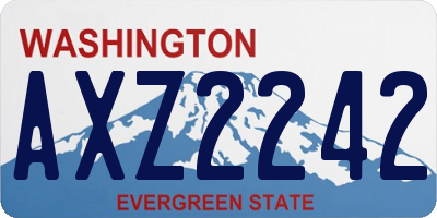 WA license plate AXZ2242