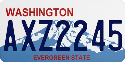 WA license plate AXZ2245