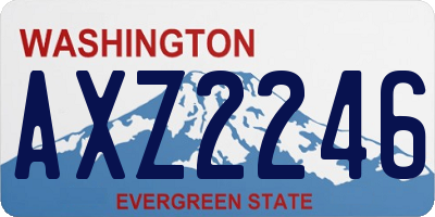 WA license plate AXZ2246