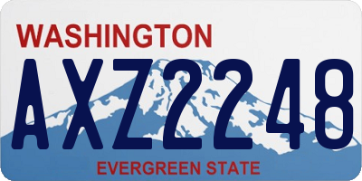 WA license plate AXZ2248