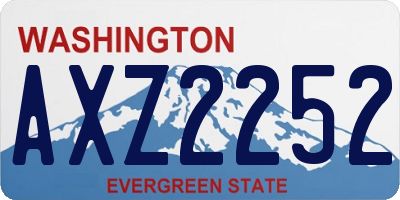 WA license plate AXZ2252