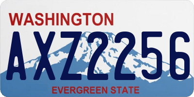 WA license plate AXZ2256