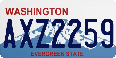 WA license plate AXZ2259