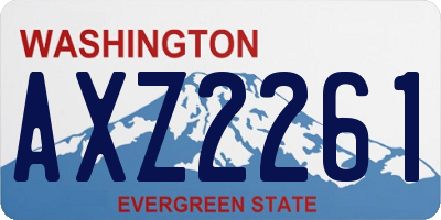 WA license plate AXZ2261
