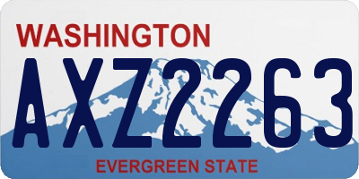 WA license plate AXZ2263