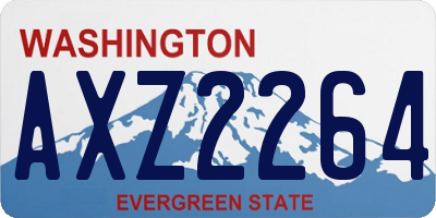 WA license plate AXZ2264