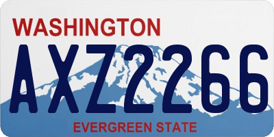 WA license plate AXZ2266