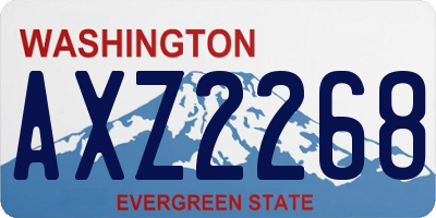 WA license plate AXZ2268