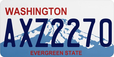 WA license plate AXZ2270
