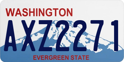 WA license plate AXZ2271