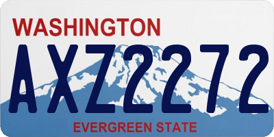 WA license plate AXZ2272