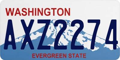 WA license plate AXZ2274