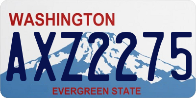 WA license plate AXZ2275