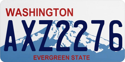 WA license plate AXZ2276