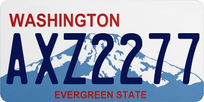 WA license plate AXZ2277
